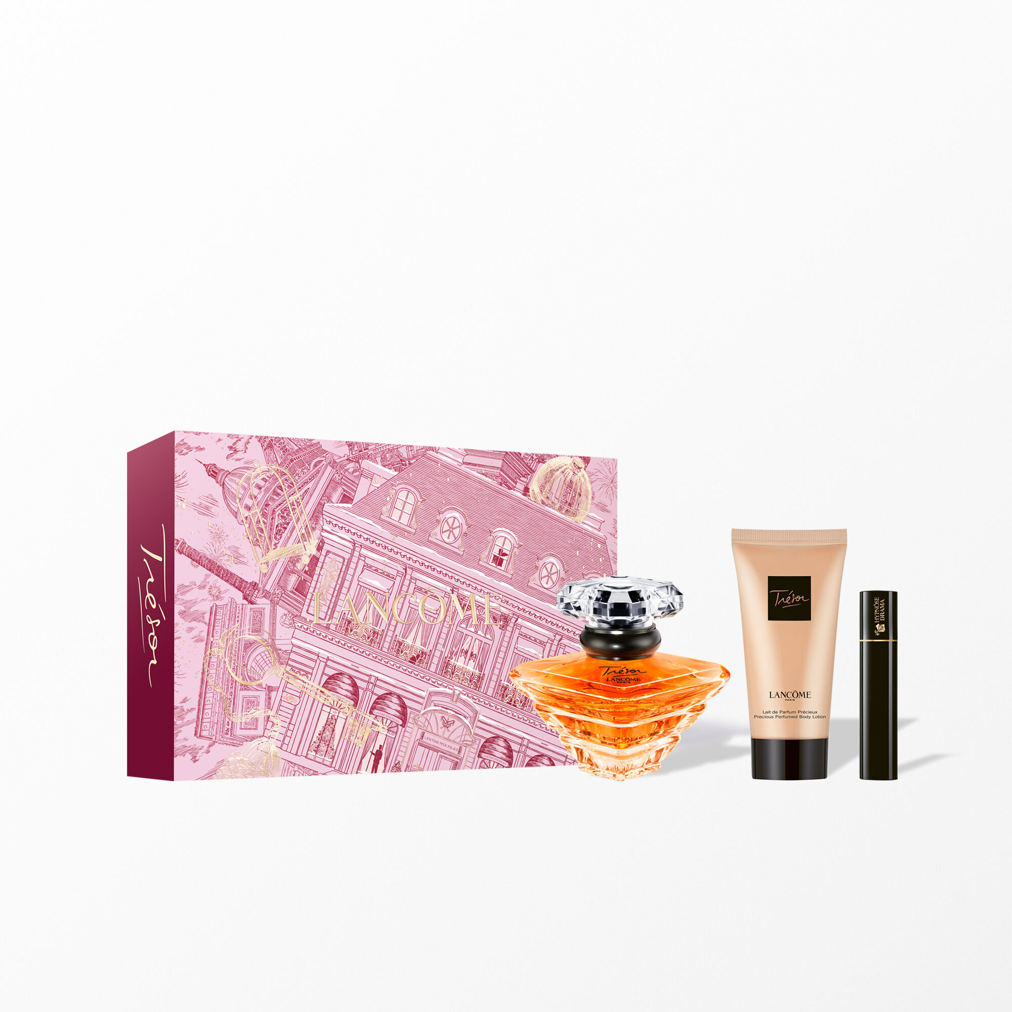Tresor holiday set containing: TRESOR  EDP 30ML - TRESOR BODY LOTION 50ML - HYPNOSE MASCARA MINI 2ML