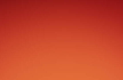 Three sleek, black cosmetic containers are lined up against a gradient orange background, creating a vibrant and modern aesthetic.