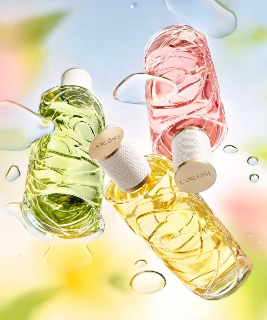 Image depicting three colorful products 