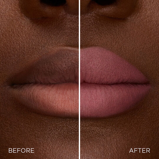 Before and after for Shade 22, Nap in Mauve.