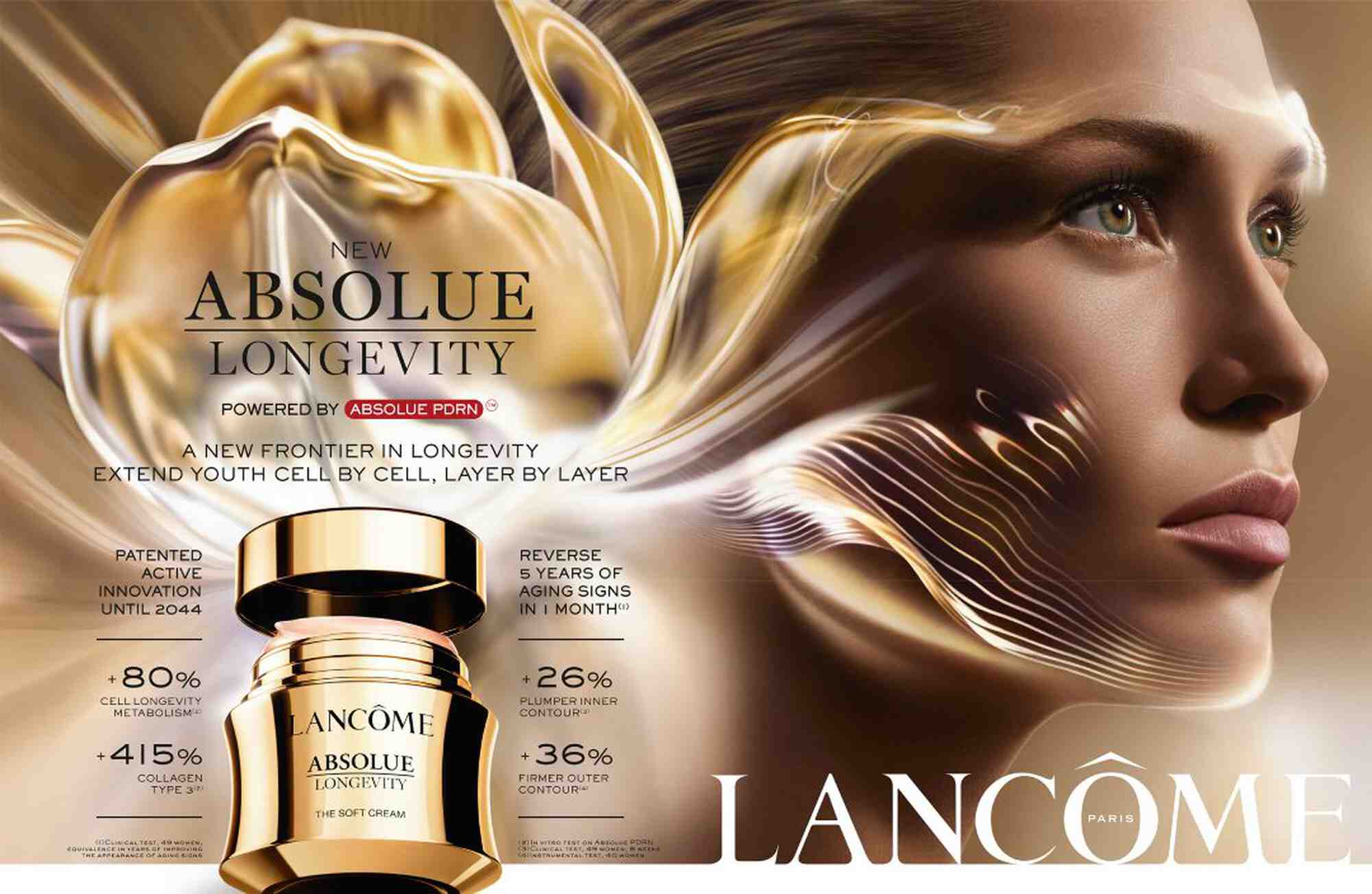 product shot of Lancôme’s ABSOLUE LONGEVITY THE SOFT CREAM